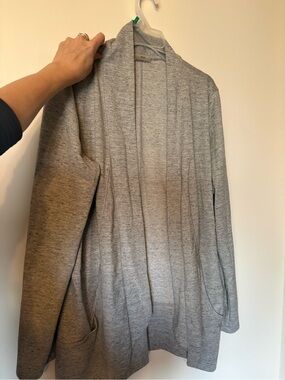 Grey sweater wrap